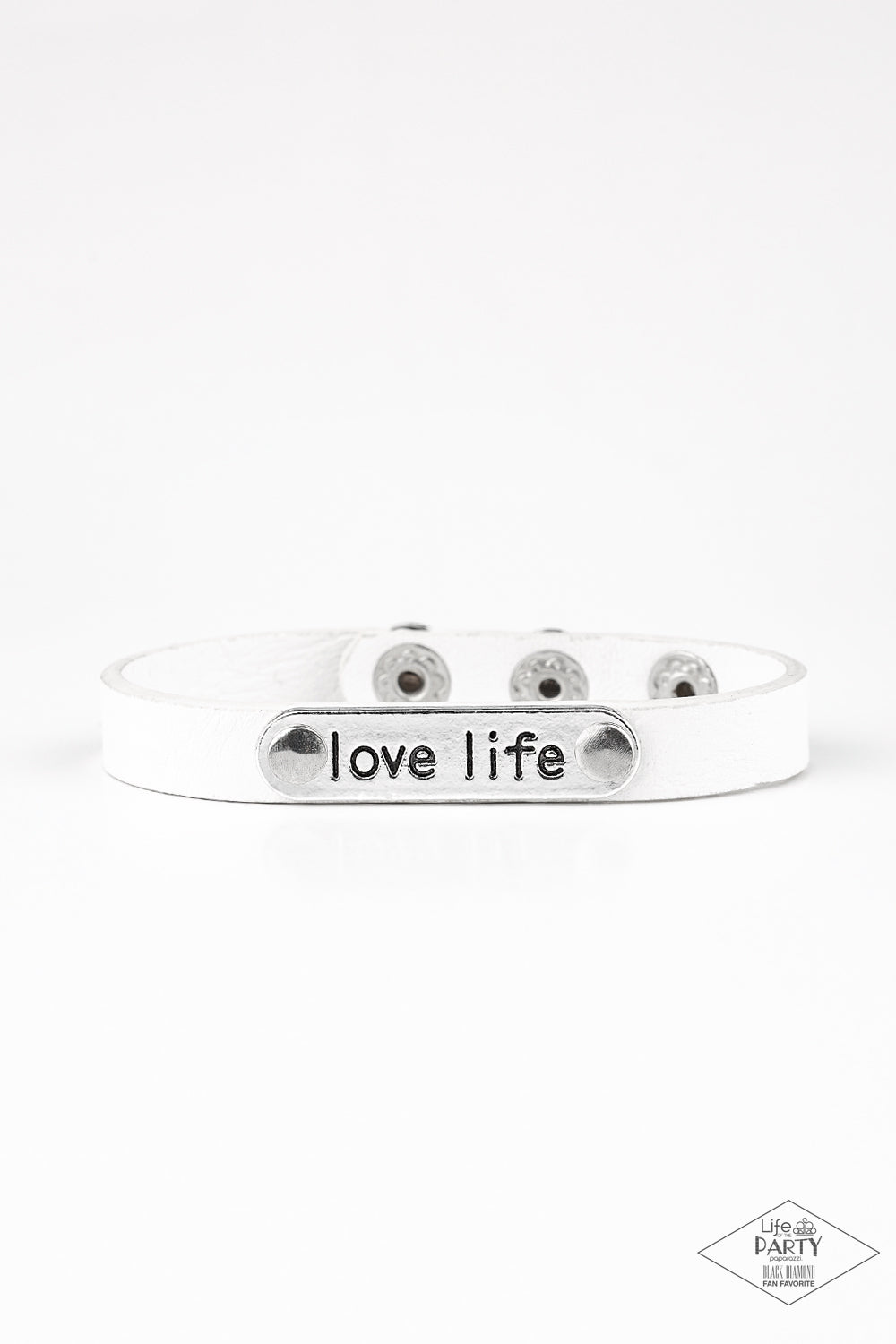 Paparazzi ♥ Love Life - White ♥ Bracelet