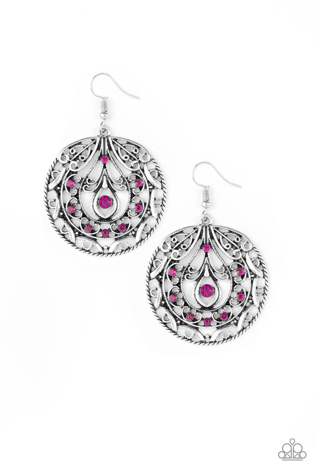 Paparazzi ♥ Choose To Sparkle - Pink ♥ Earrings
