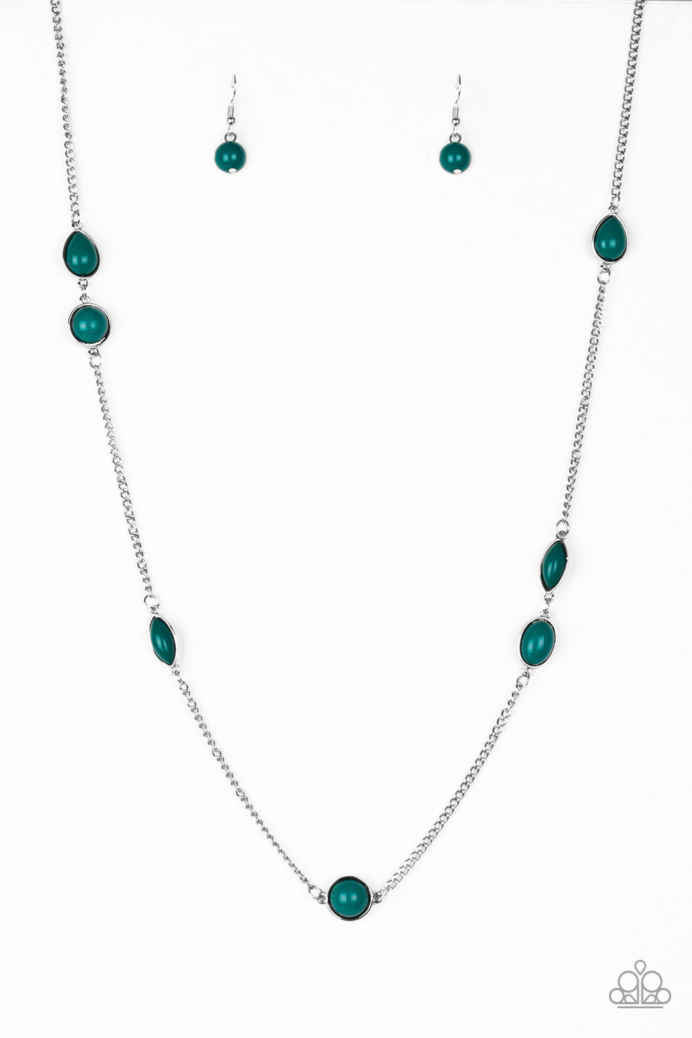 Paparazzi long shop green necklace