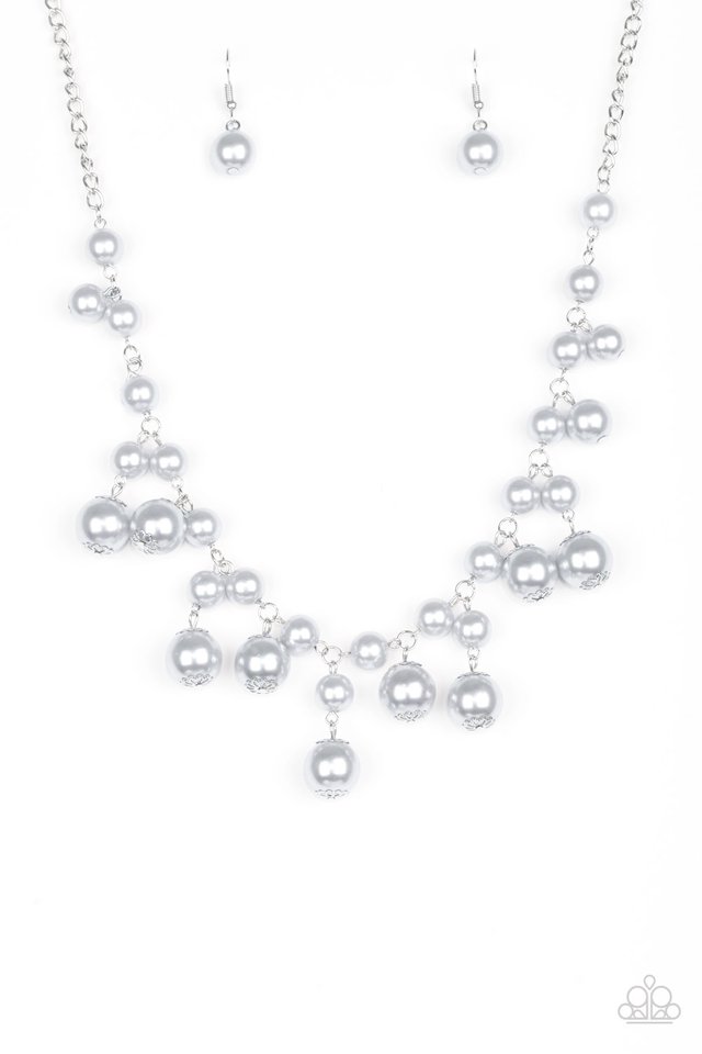 Paparazzi Necklace ~ Leave Your Initials - Silver - V – Paparazzi