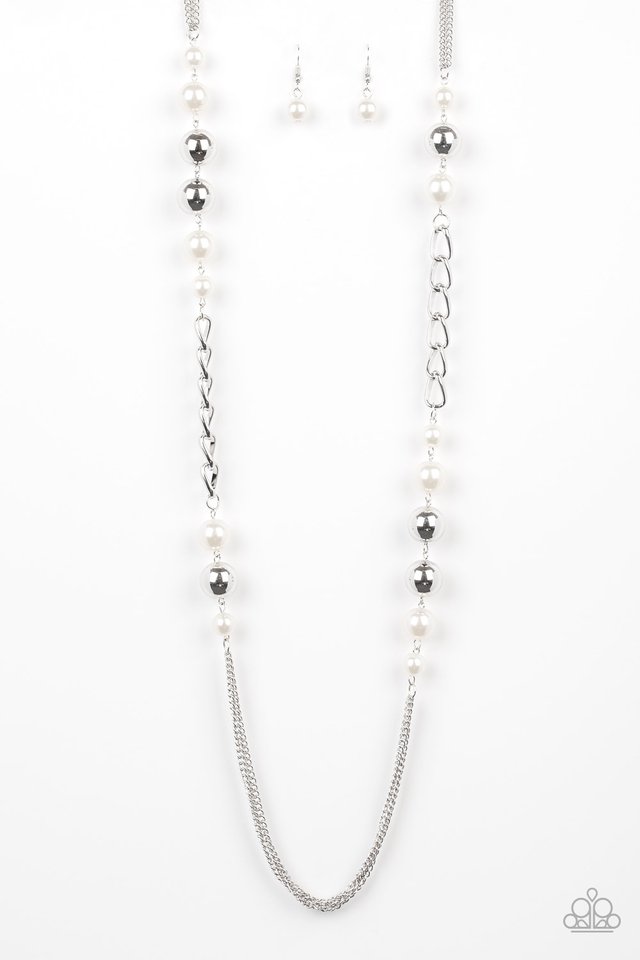 Paparazzi ♥ Uptown Talker - White ♥ Necklace