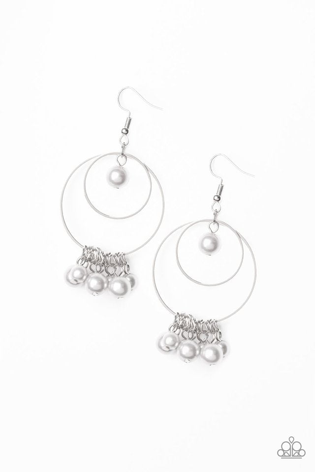 New Silver York ♥ – Earrings - Attraction ♥ LisaAbercrombie Paparazzi