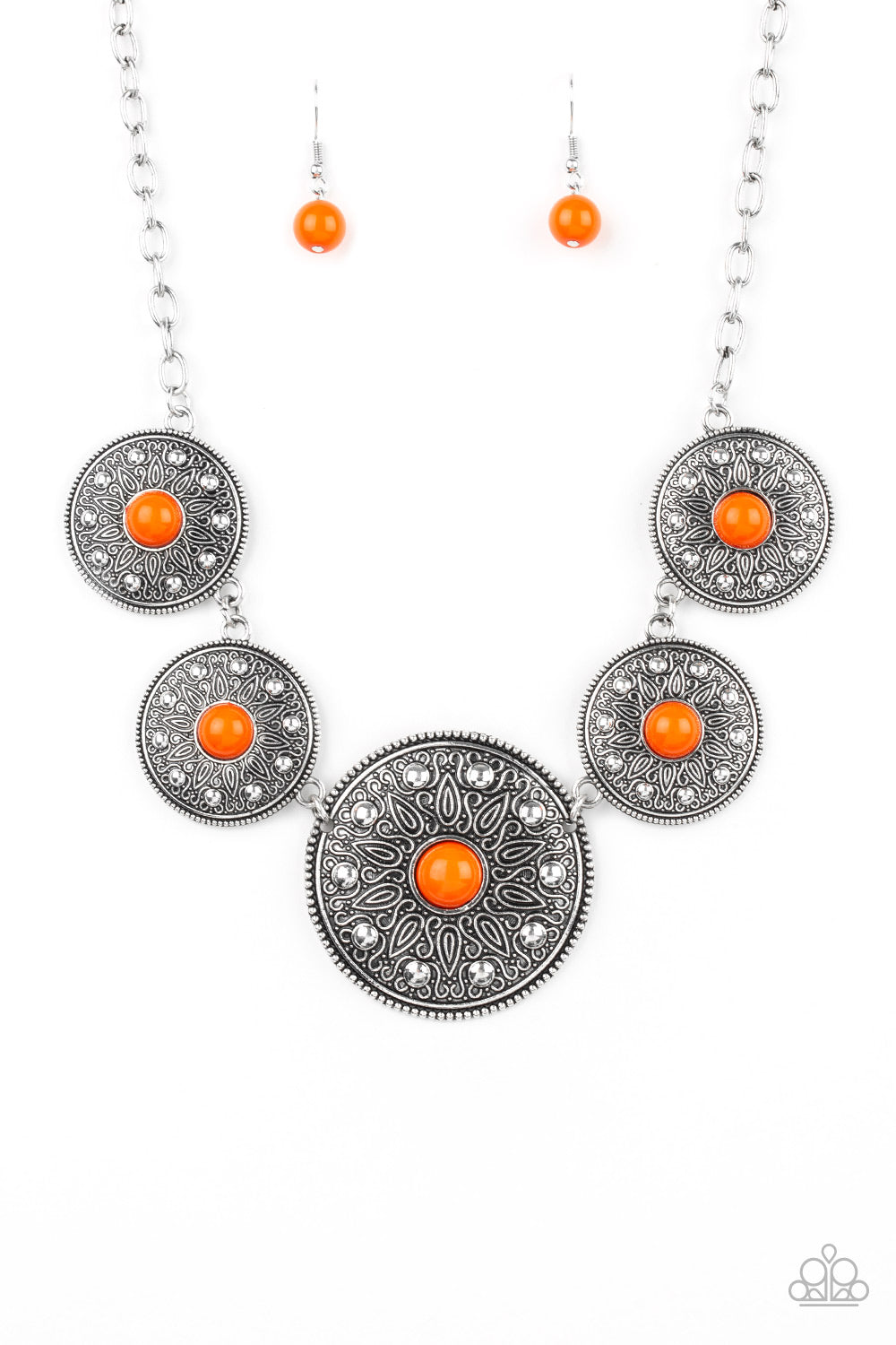 Sahara sparrow orange deals necklace paparazzi