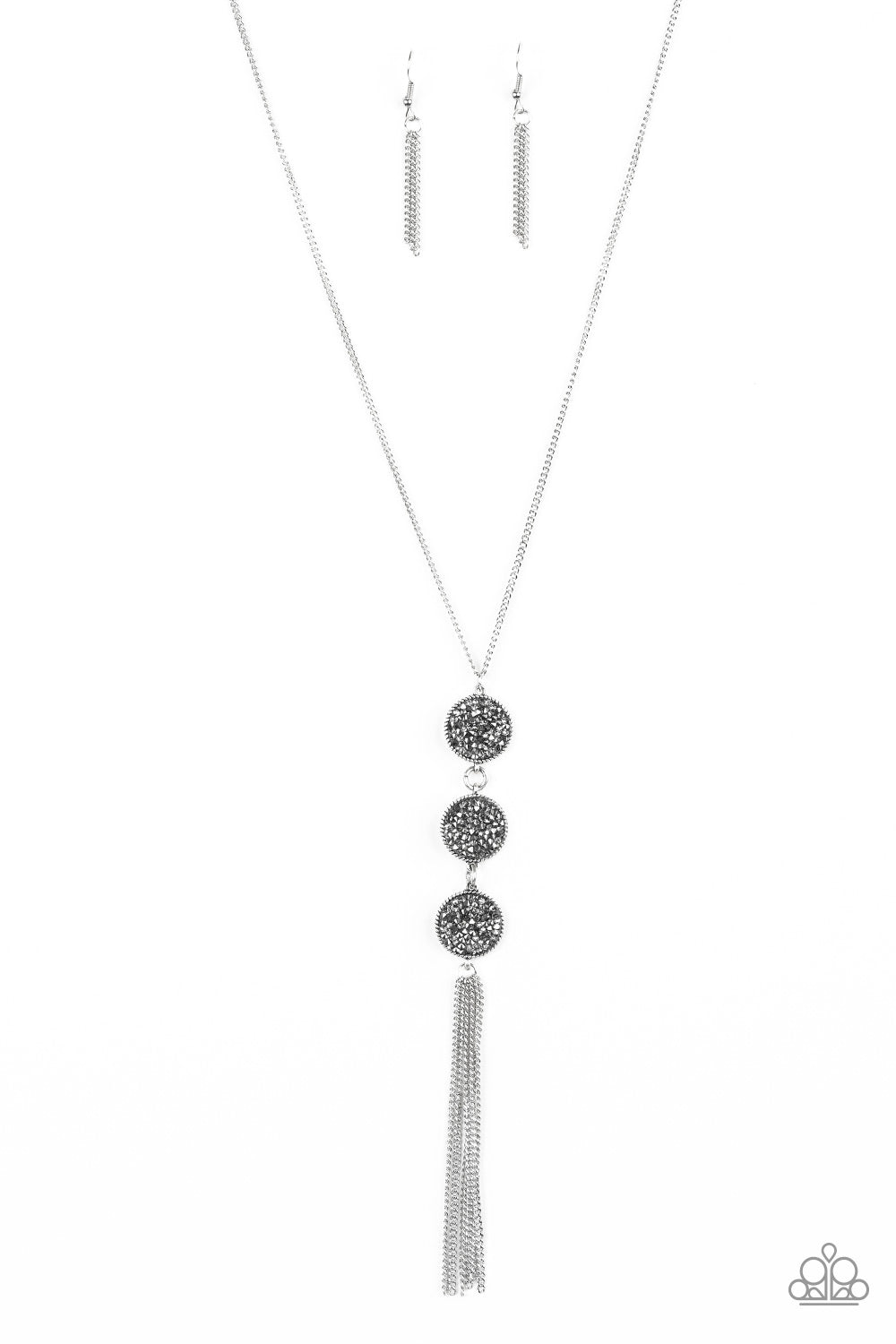 Paparazzi ♥ Triple Shimmer - Silver ♥ Necklace