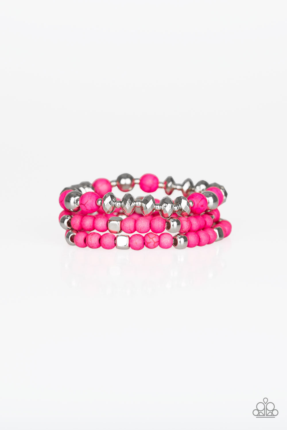 Lodge Luxe-Pink Urban Bracelet-Paparazzi Accessories