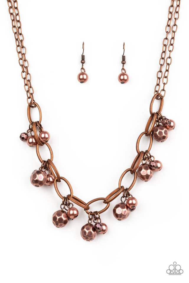 Industrial Interval - Copper Mens Necklace - Paparazzi Accessories