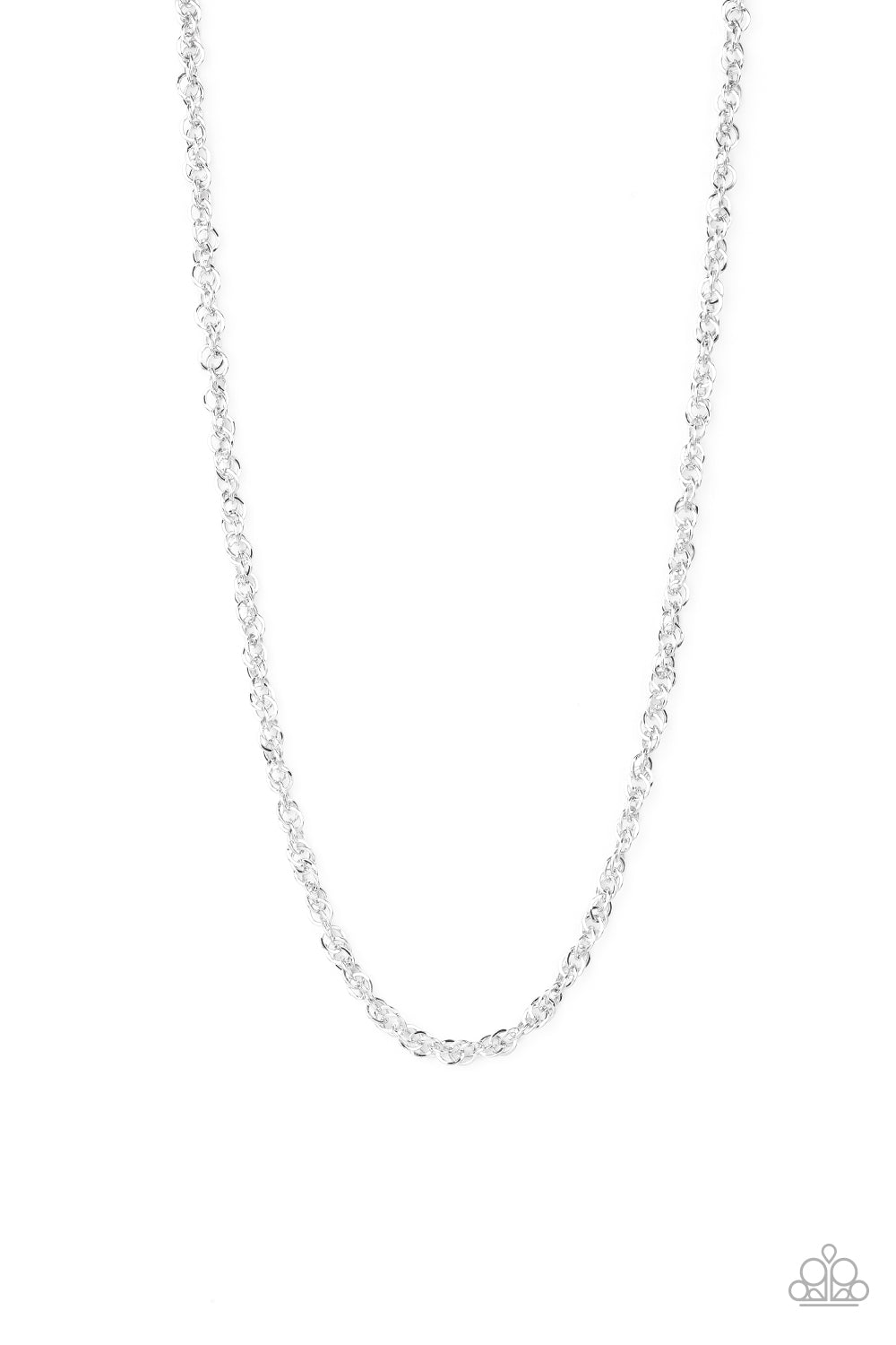 Paparazzi ♥ Lightweight Division - Silver ♥ Mens Necklace