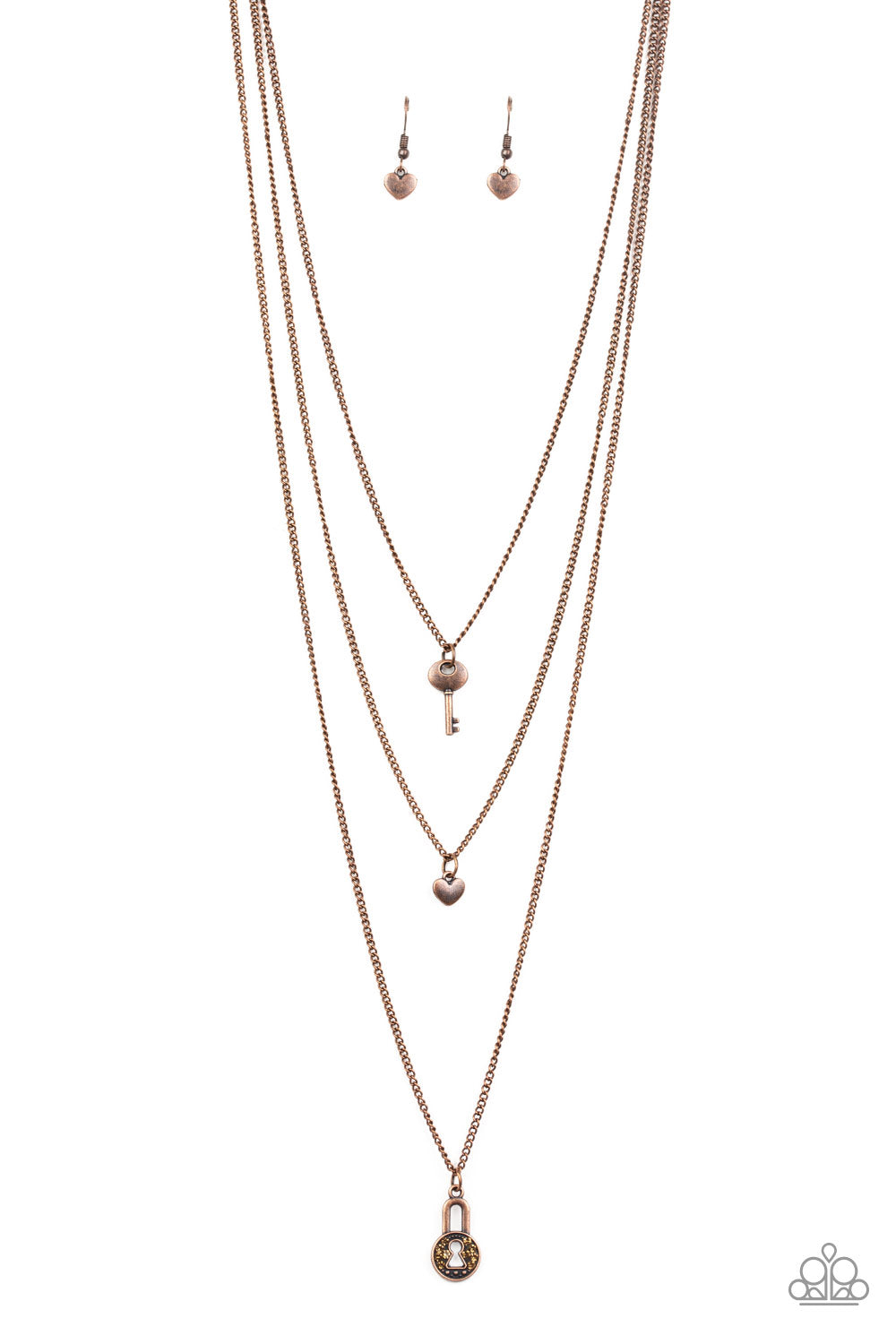 Paparazzi ♥ Secret Heart - Copper ♥ Necklace – LisaAbercrombie