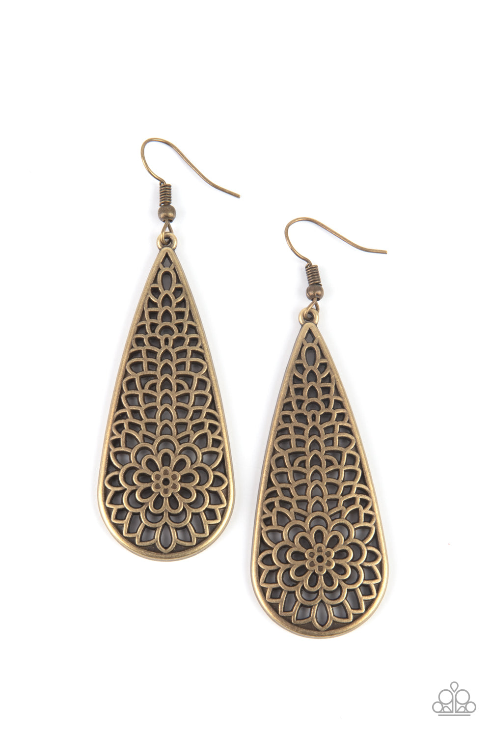 Brass earrings outlet paparazzi