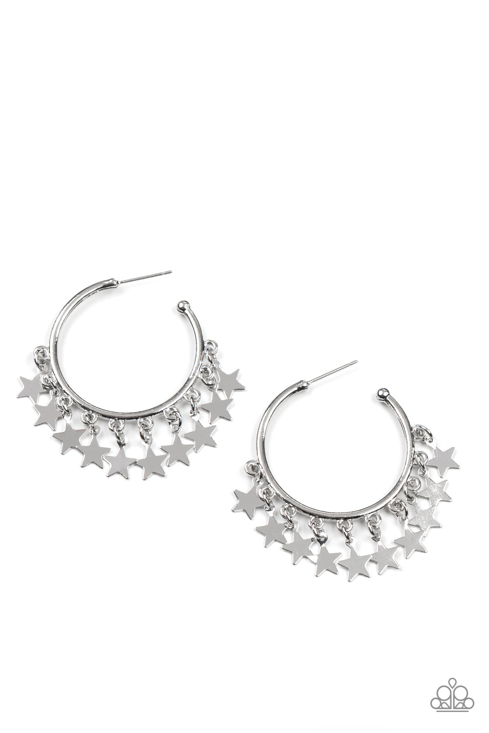 Paparazzi ♥ Happy Independence Day - Silver ♥ Earrings