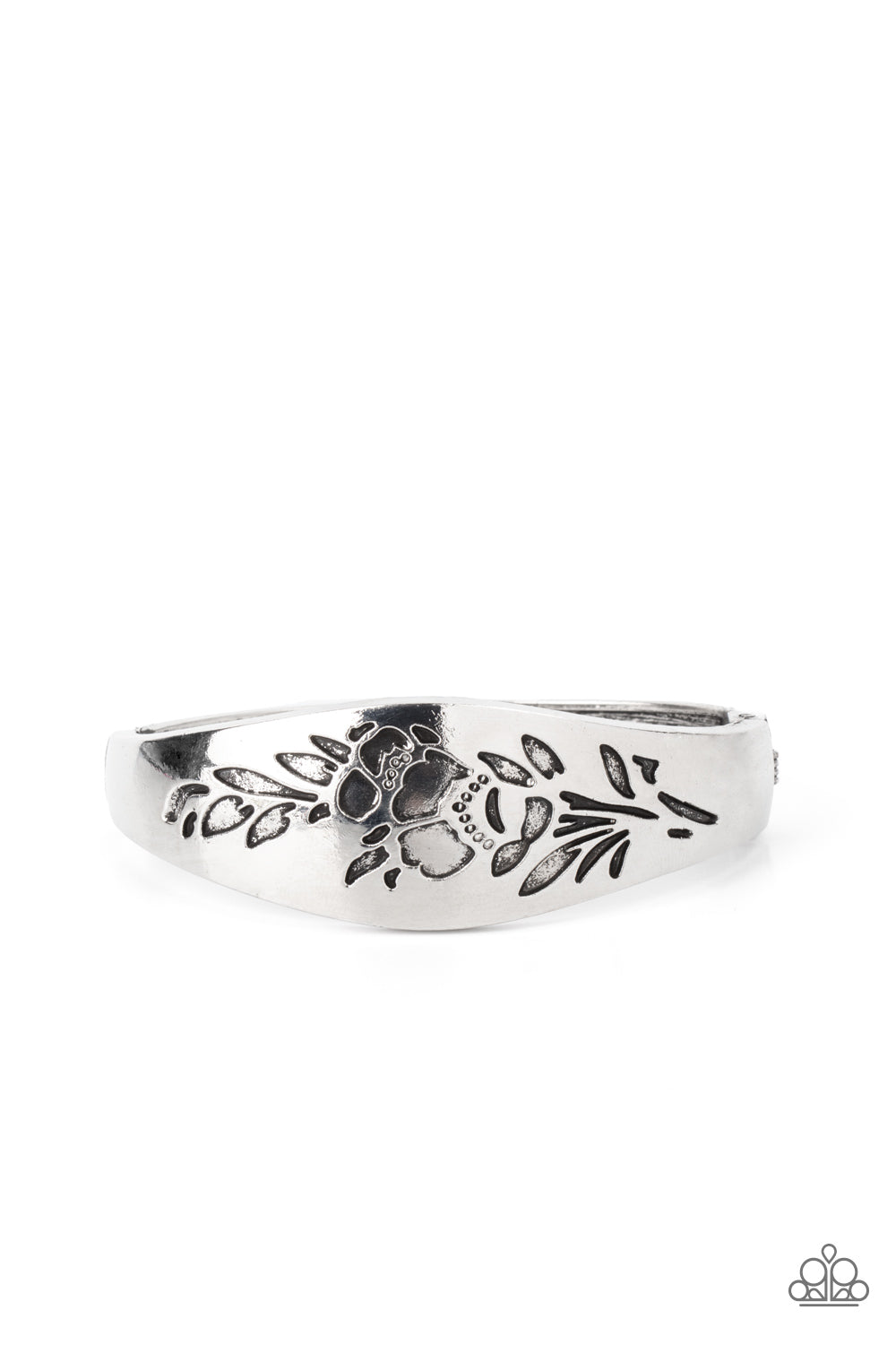 Paparazzi ♥ Fond of Florals - Silver ♥ Bracelet