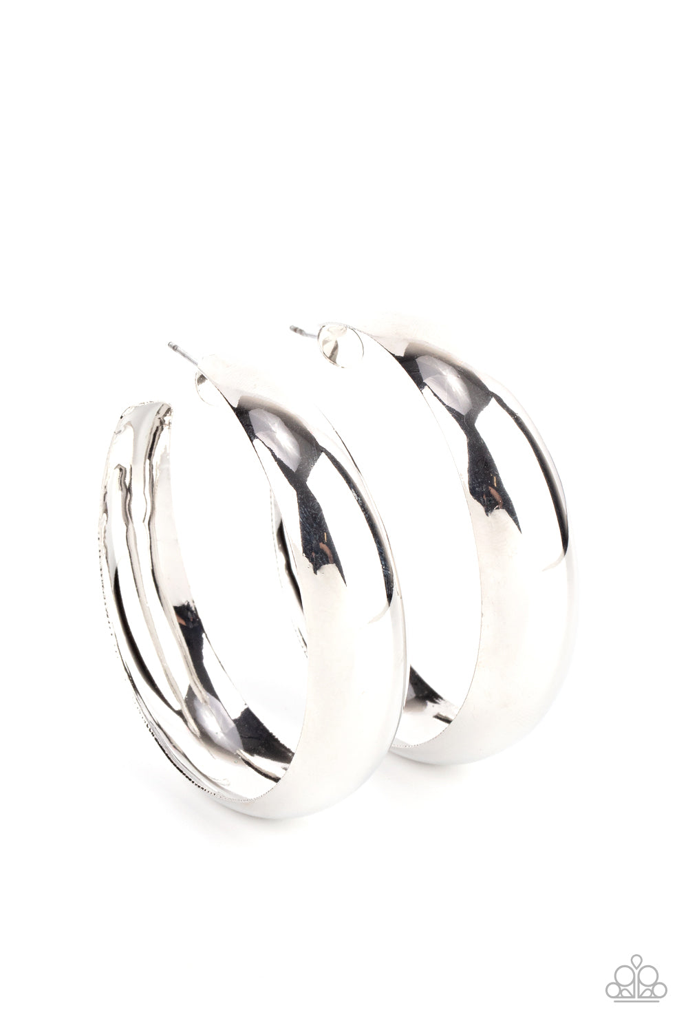 Exclusively Silver Flat Hoop Earrings – Wine Wednesday Jewelry