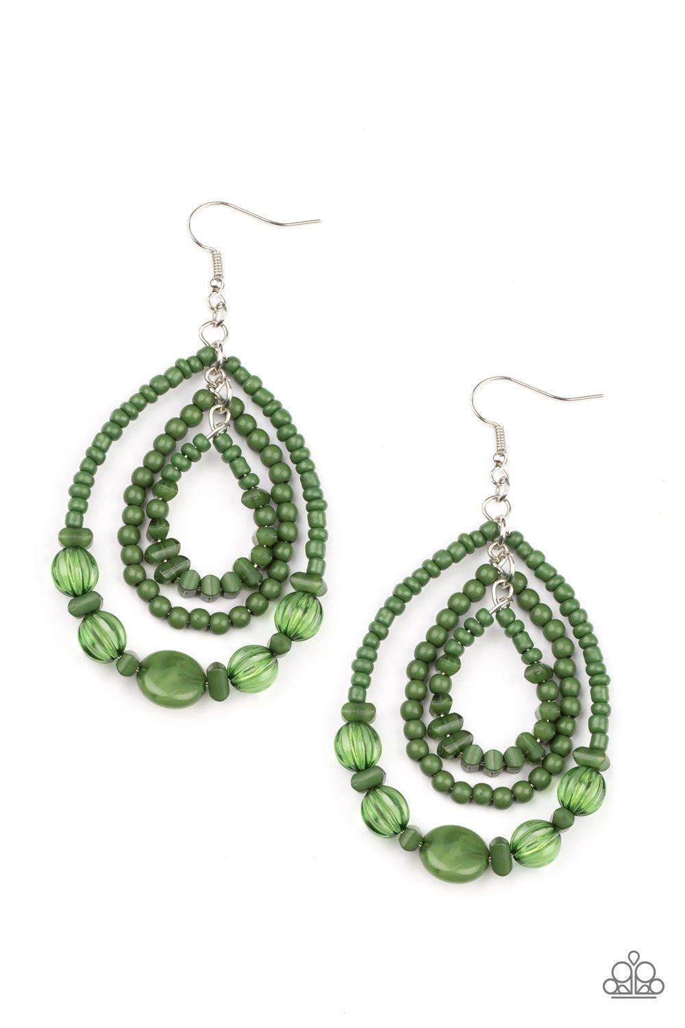 Paparazzi ♥ Prana Party - Green ♥ Earrings – LisaAbercrombie