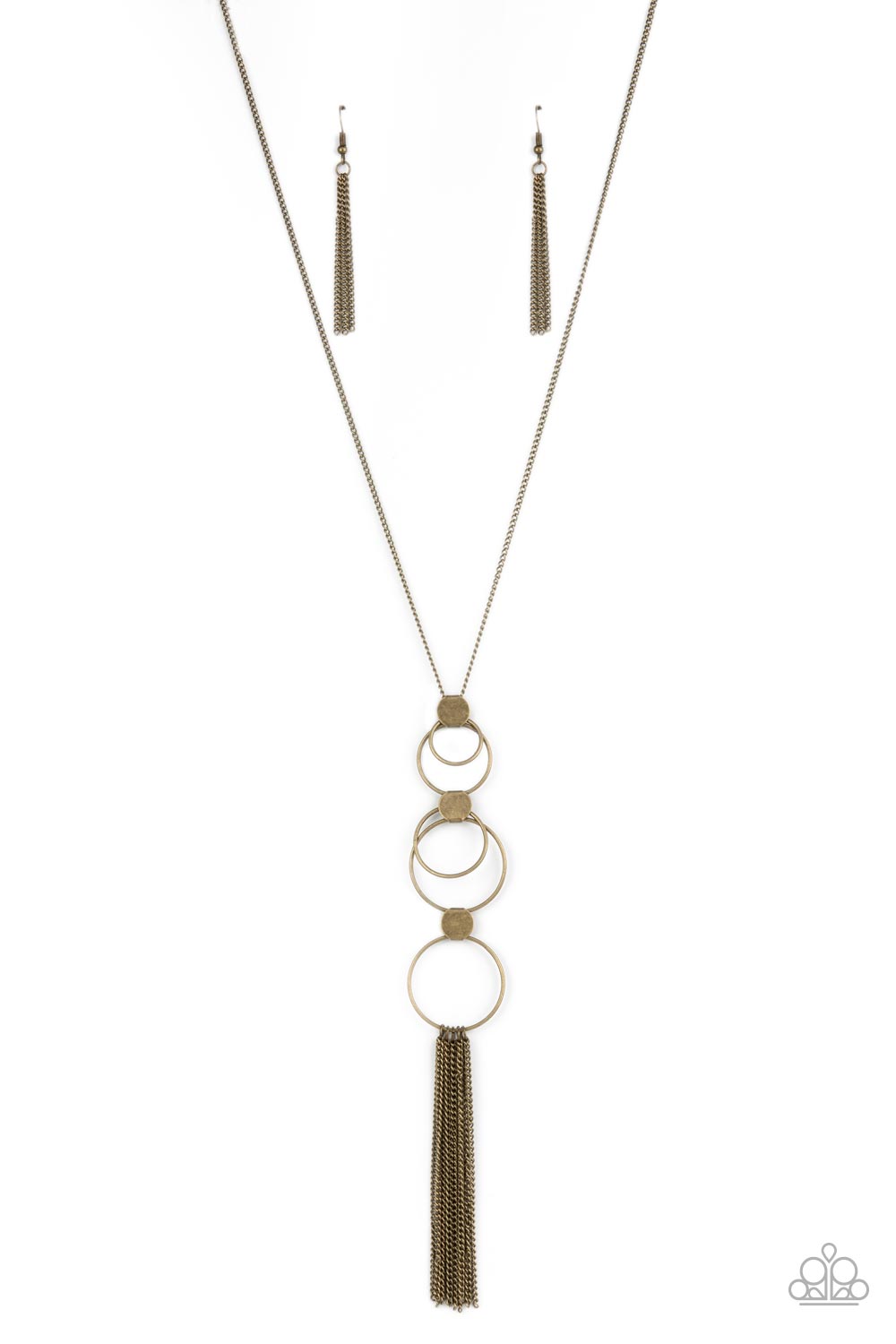 Paparazzi long 2024 brass necklace