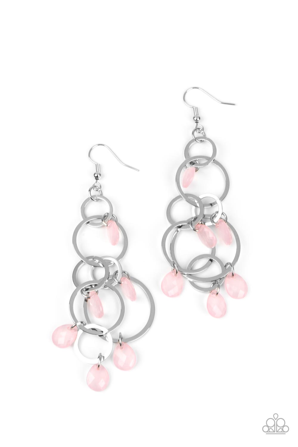 Paparazzi pink deals moonstone earrings