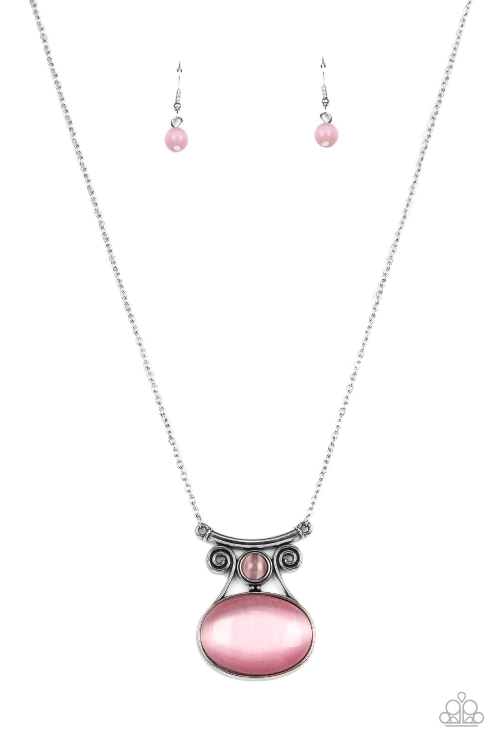 Pink moonstone necklace on sale paparazzi