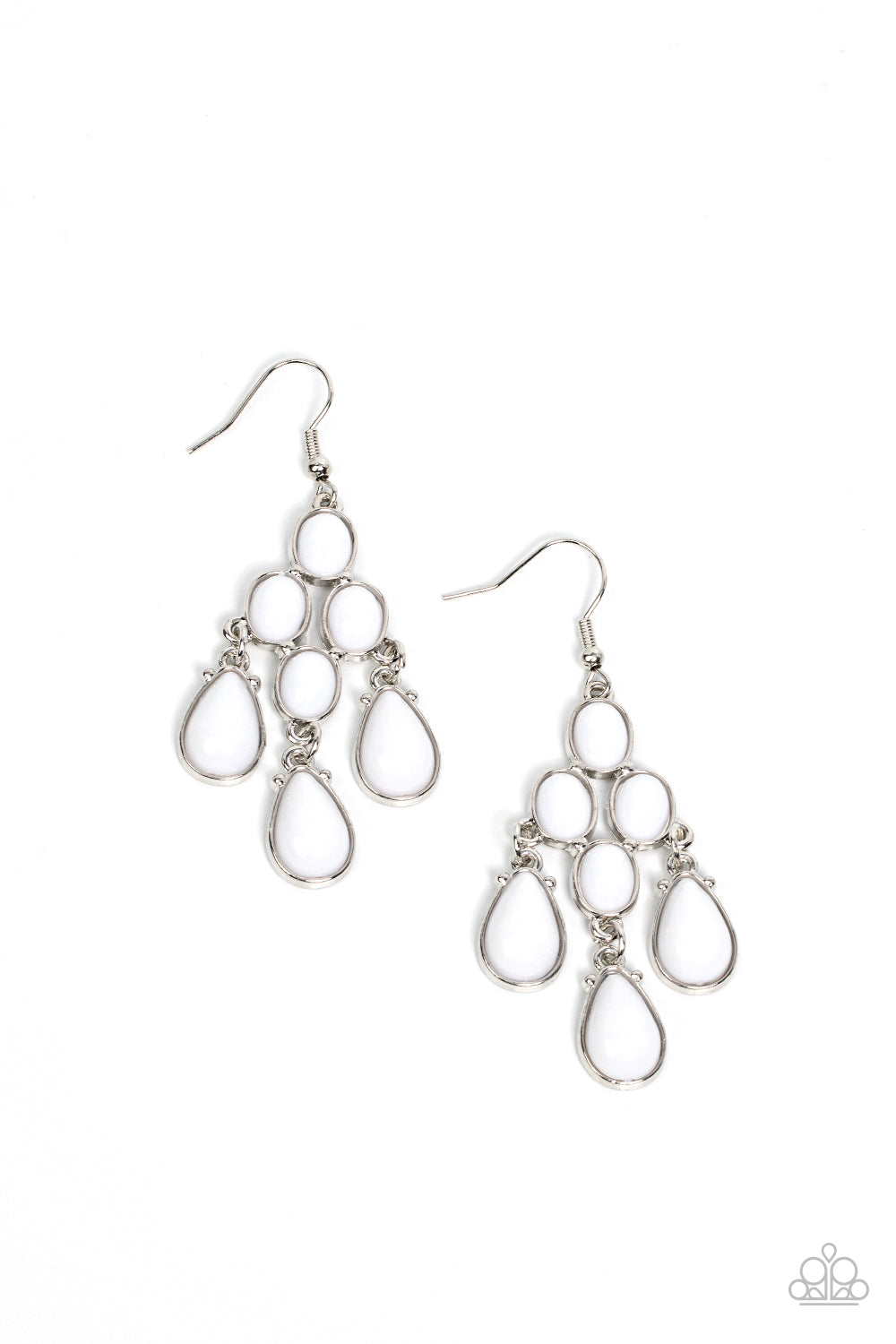 White moonstone earrings deals paparazzi