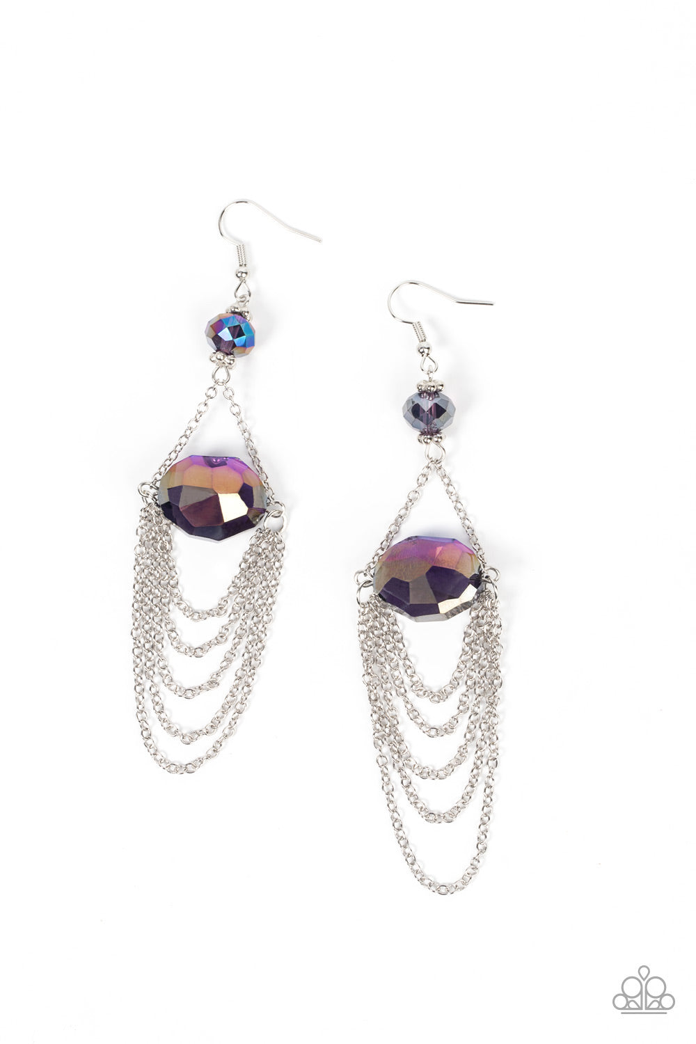 Upcycled LV Heart Shaped Earrings (Purple) – Farmhouse Treasures