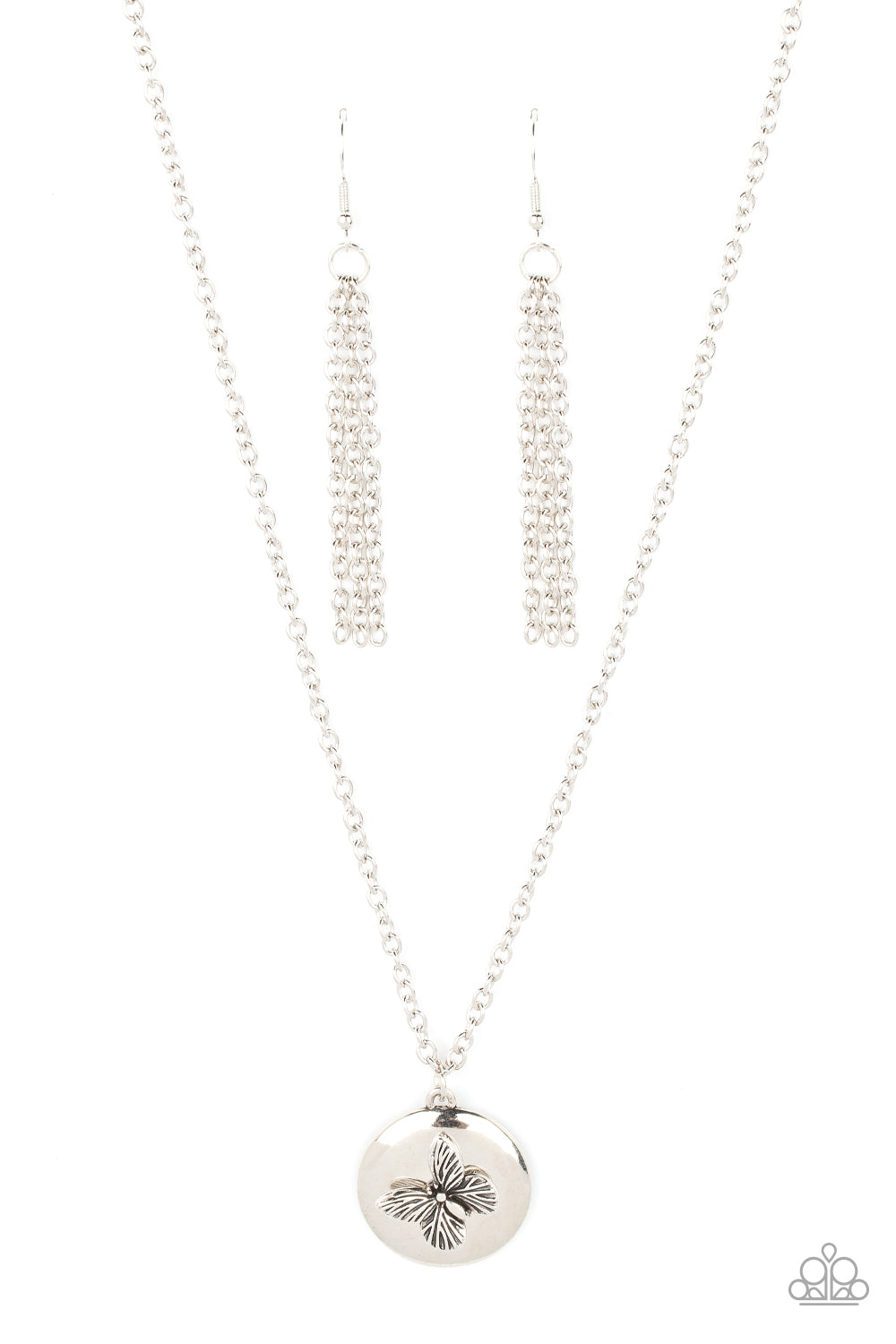 Paparazzi ♥ Monarch Meadow - Silver ♥ Necklace