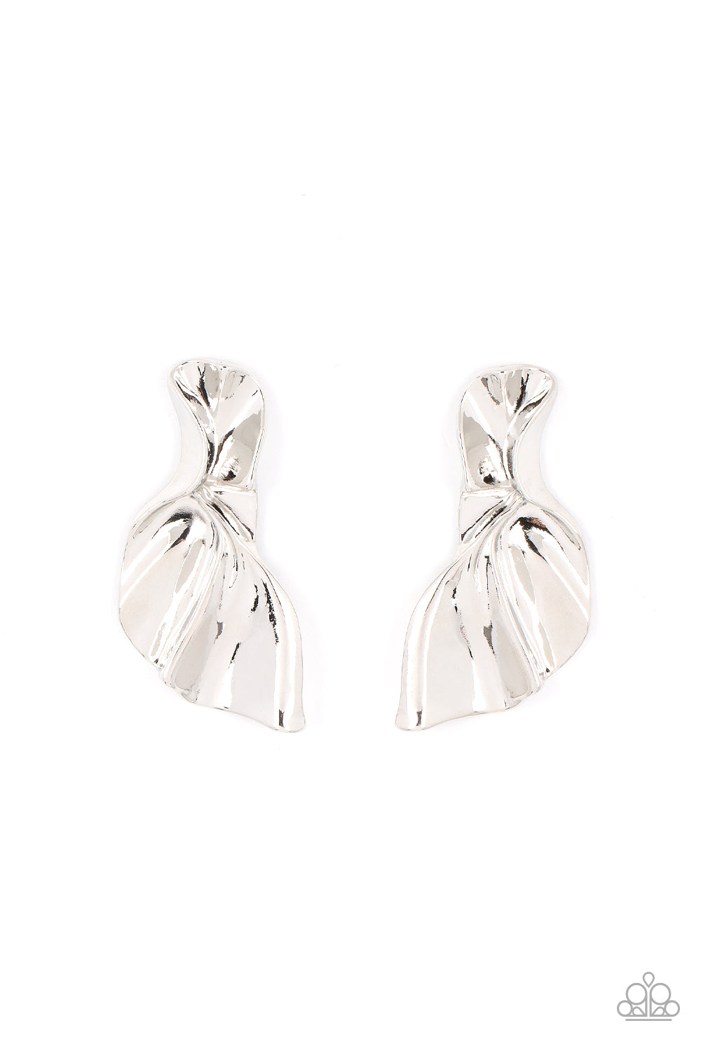 Paparazzi ♥ METAL-Physical Mood - Silver ♥ Post Earrings
