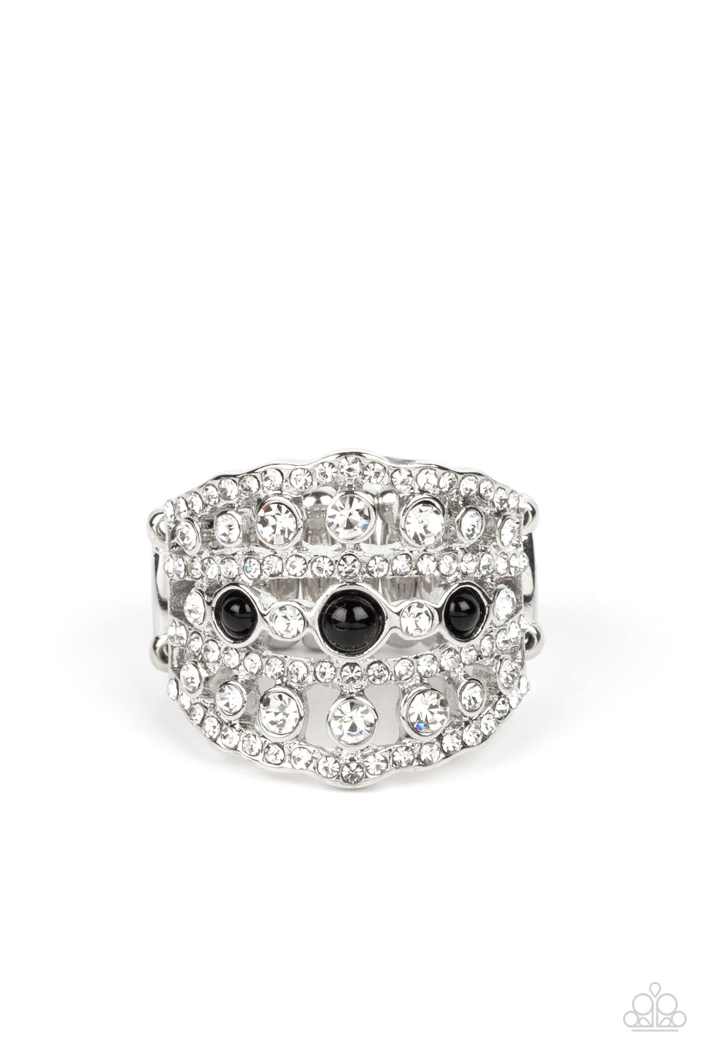 Palmiero Black and White Diamond Spiderweb Ring — DeWitt's Diamond