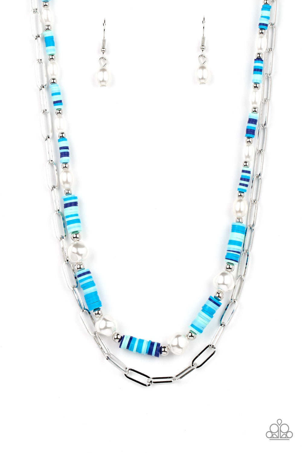 Sterling Blue Ghost Firefly, Beaded Chain Necklace – T and Brie