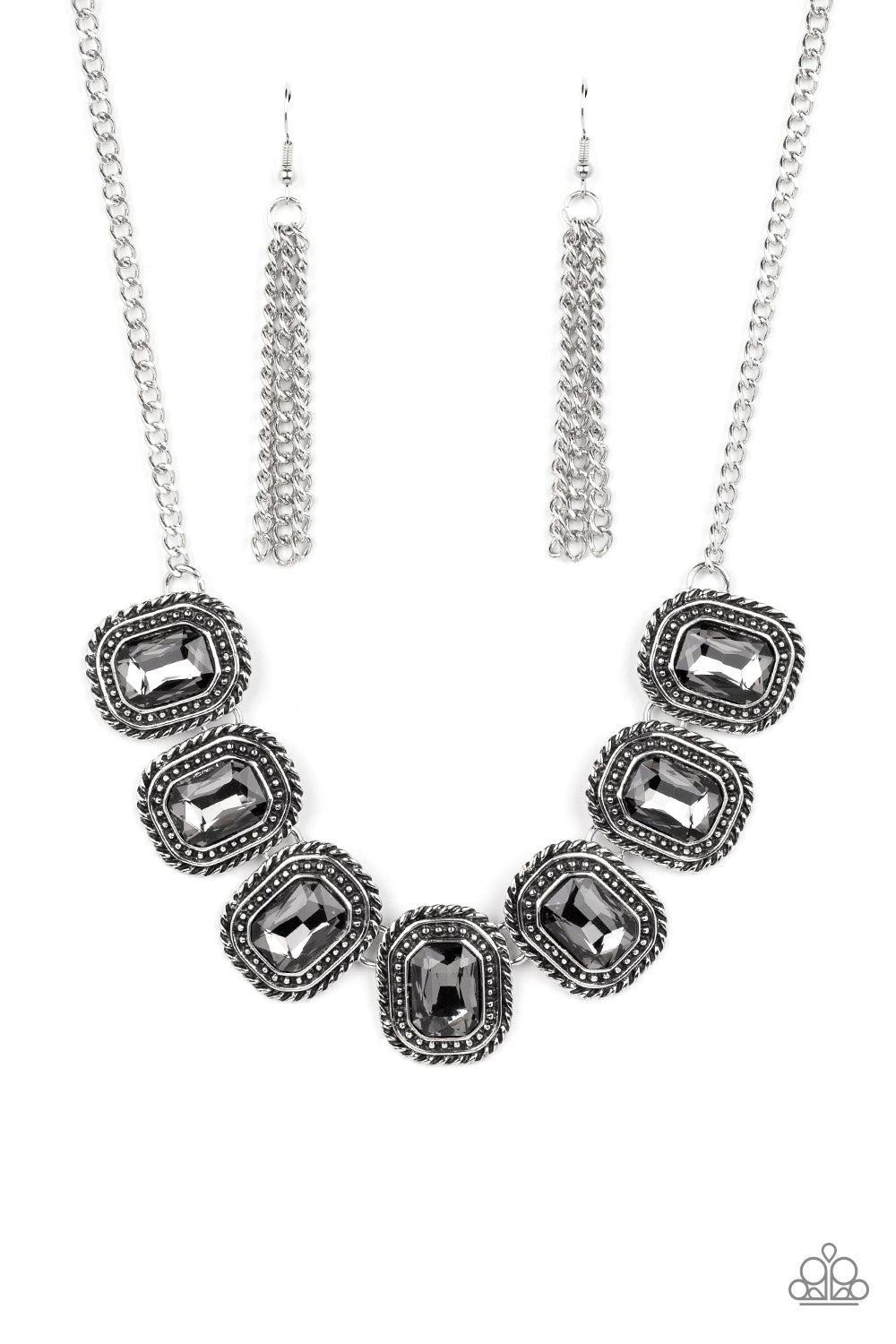 Paparazzi ♥ Iced Iron - Silver ♥ Necklace