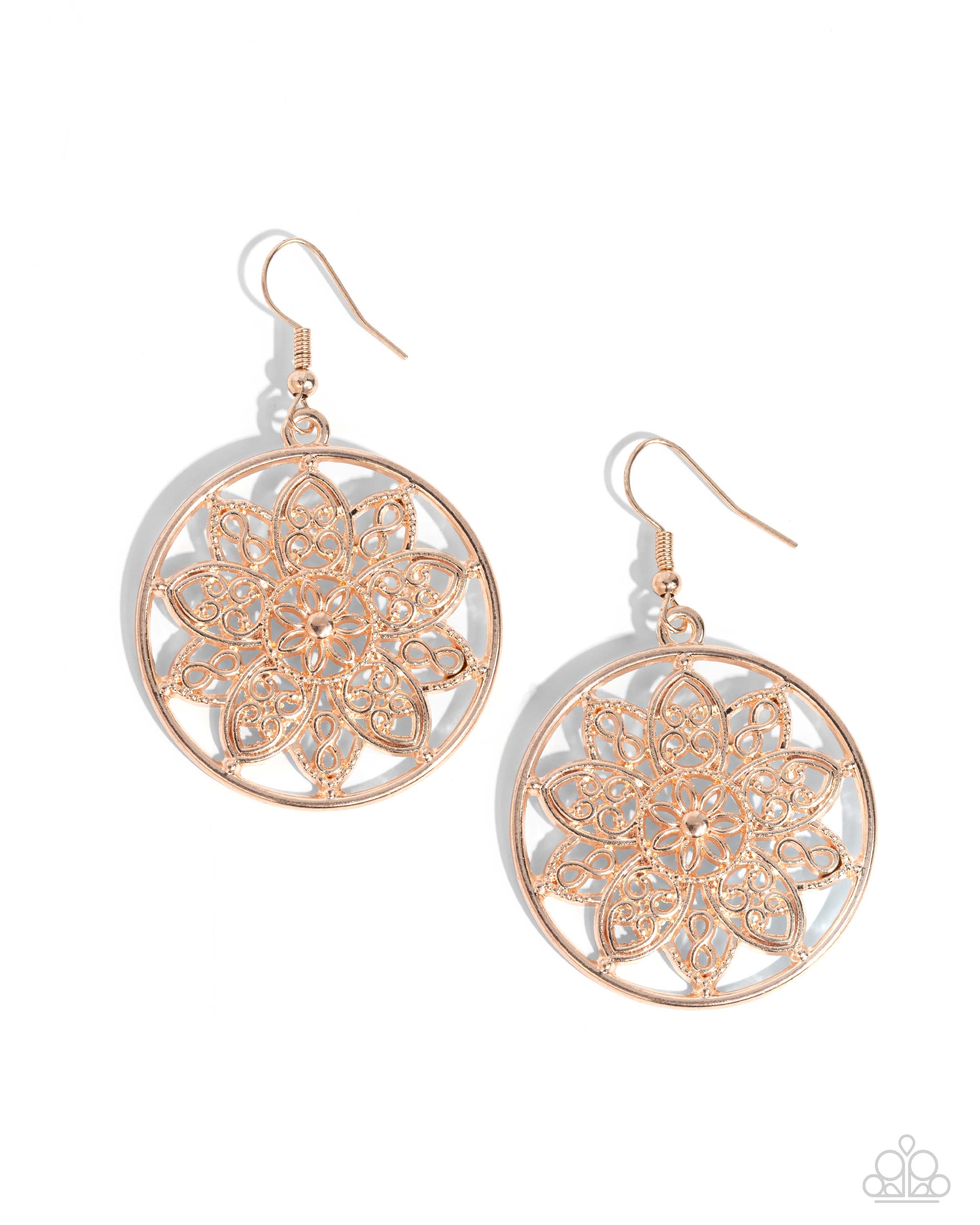 Paparazzi mature rose gold earrings