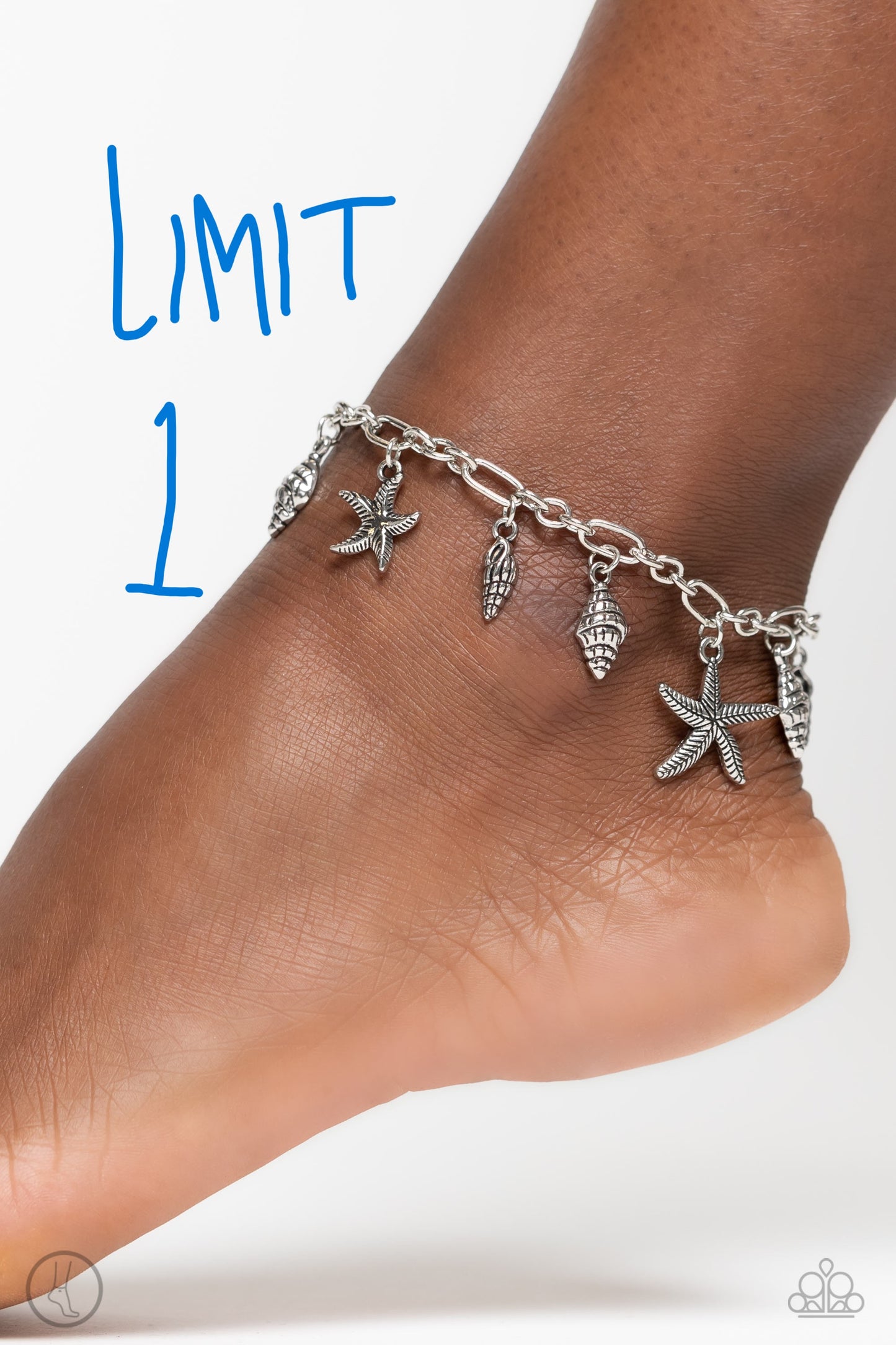 Paparazzi ♥ Stars and Shells - Silver ♥  Anklet