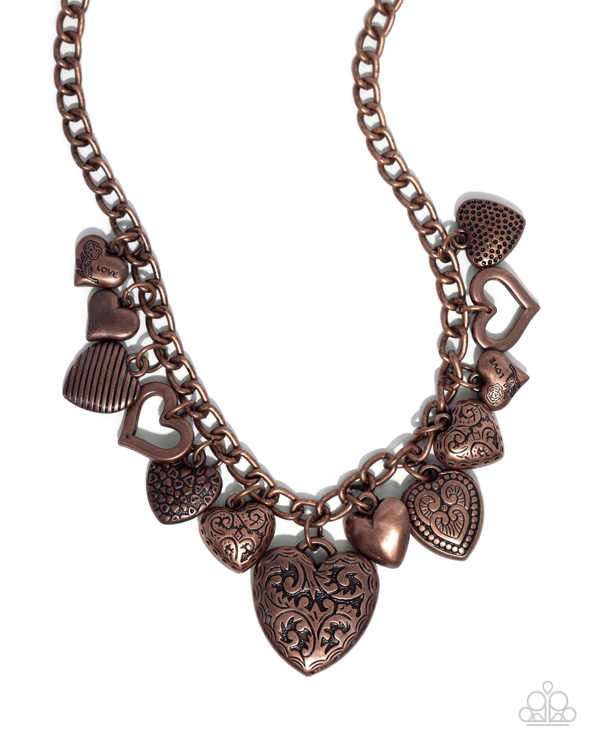 Copper heart necklace paparazzi store