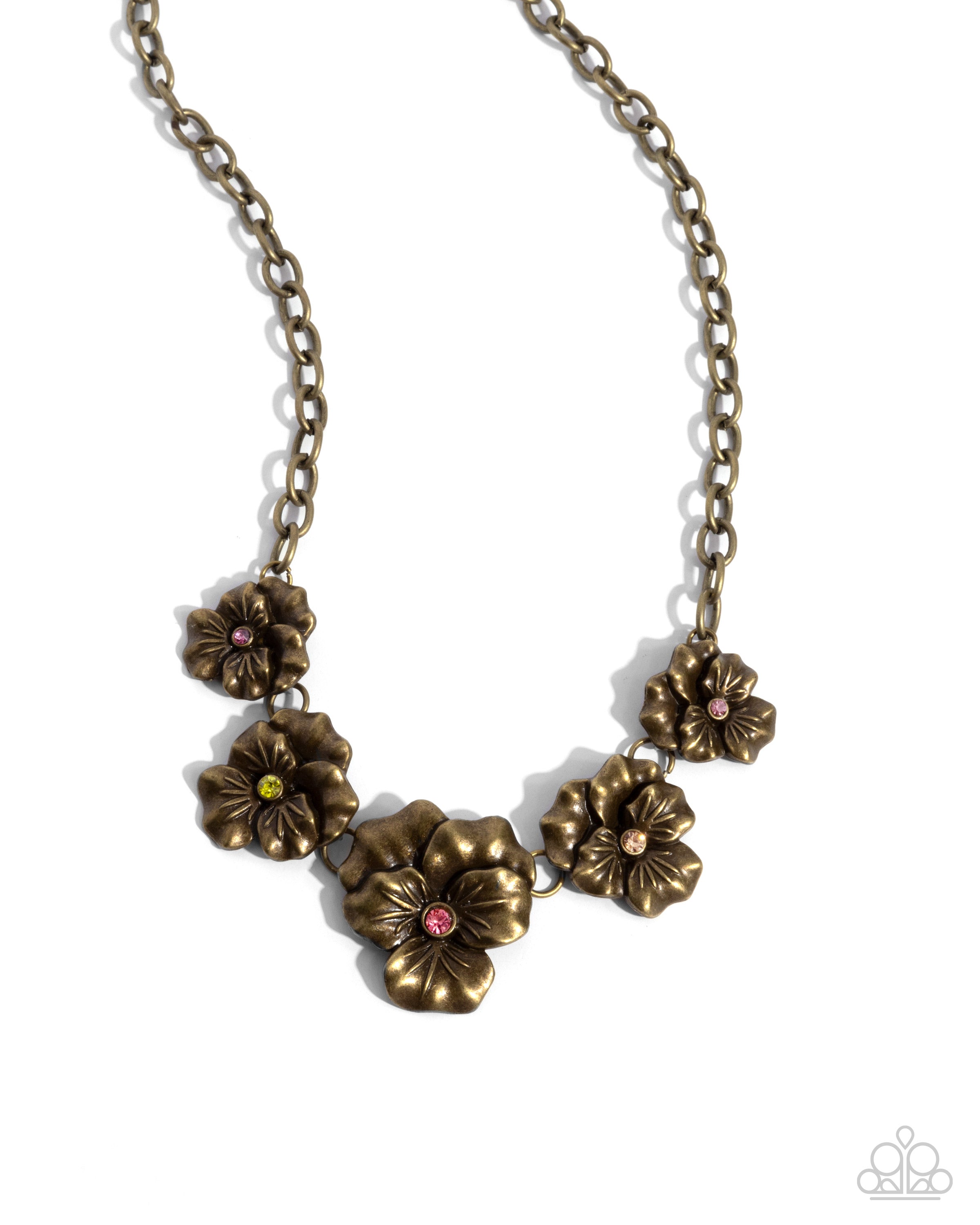 Ordered 8 16 Paparazzi Blatant Botanicals Brass Necklace