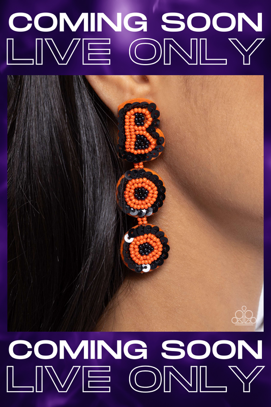 $10 SET: CASUAL Necklace + Paparazzi ♥ Halloween Bash - Orange ♥  Post Earrings