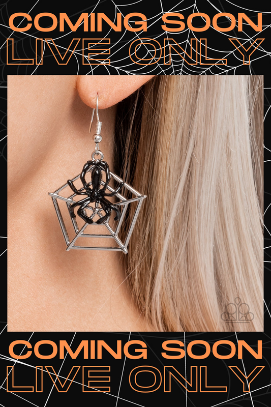 $10 set with CASUAL necklace Paparazzi ♥ Spiderweb Statement - Black ♥  Earrings (Copy)