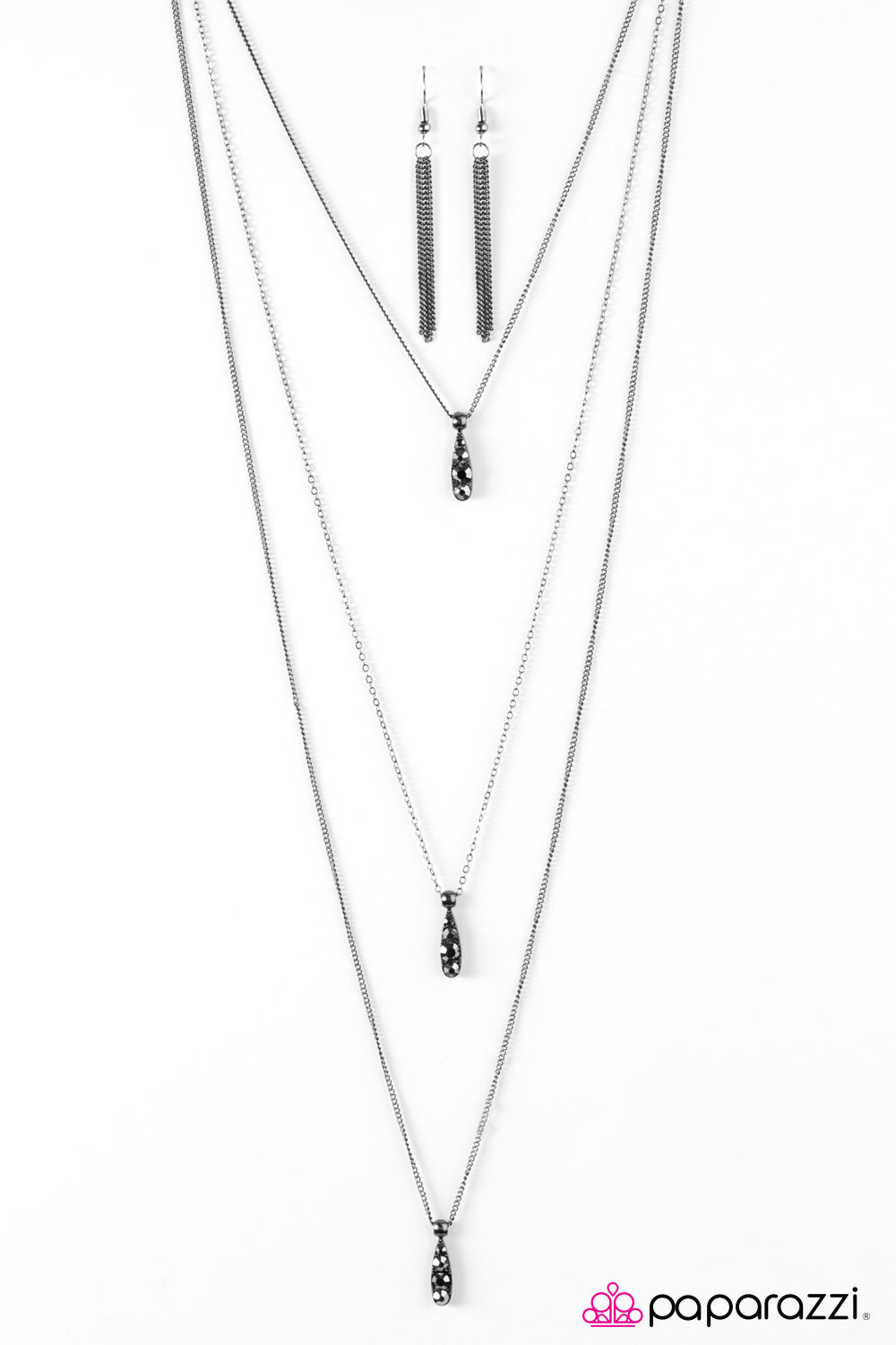 Paparazzi ♥ You Gotta Climb - Black ♥  Necklace