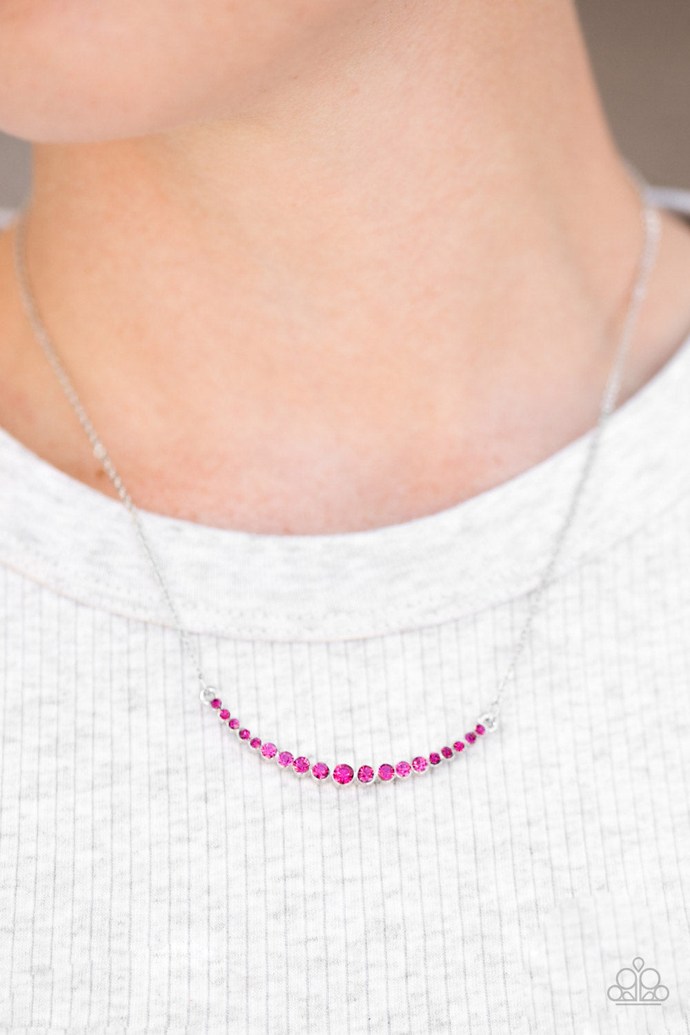 Paparazzi Rockin Rhinestones Pink Necklace