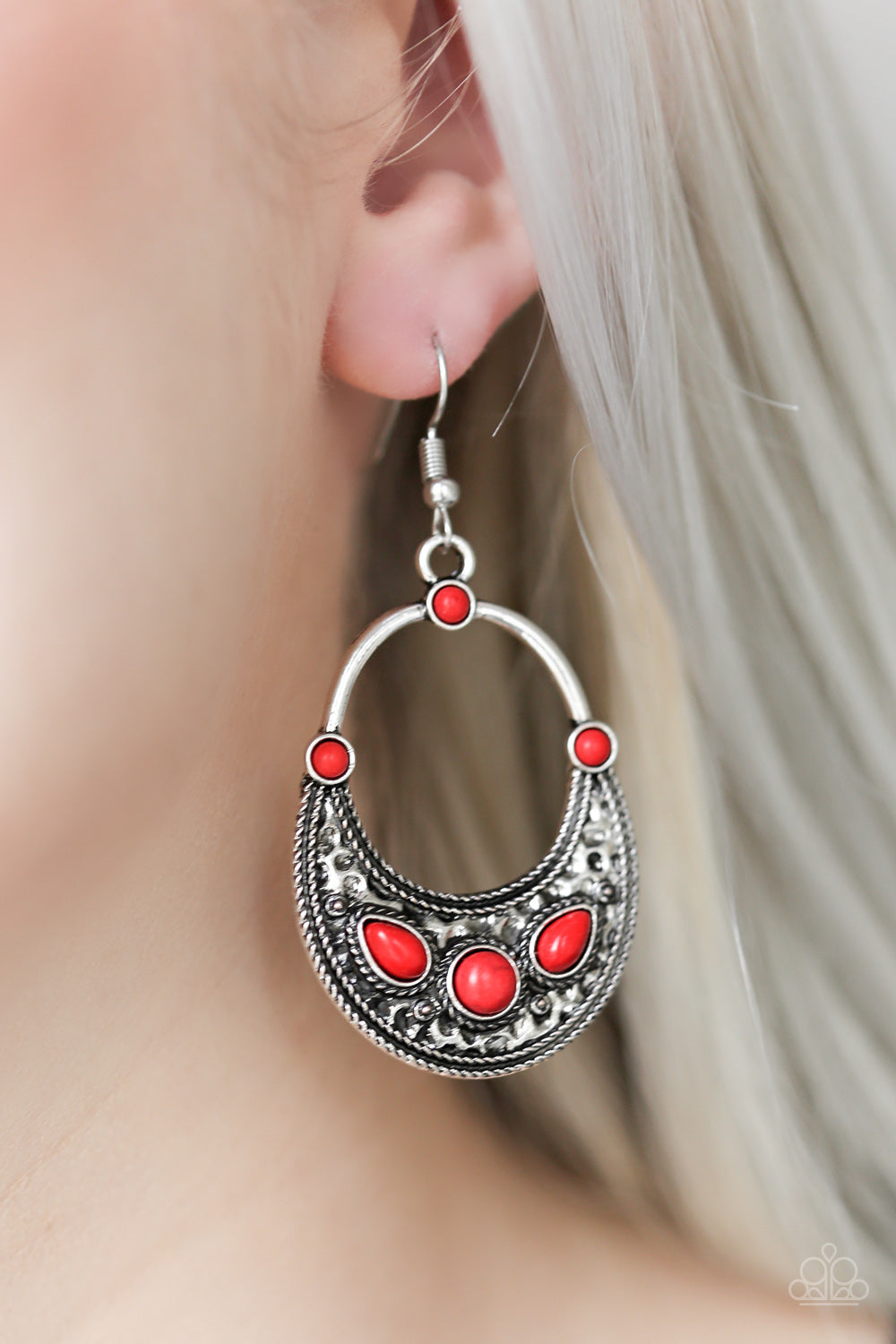 Paparazzi ♥ Paleo Paradise - Red ♥  Earrings