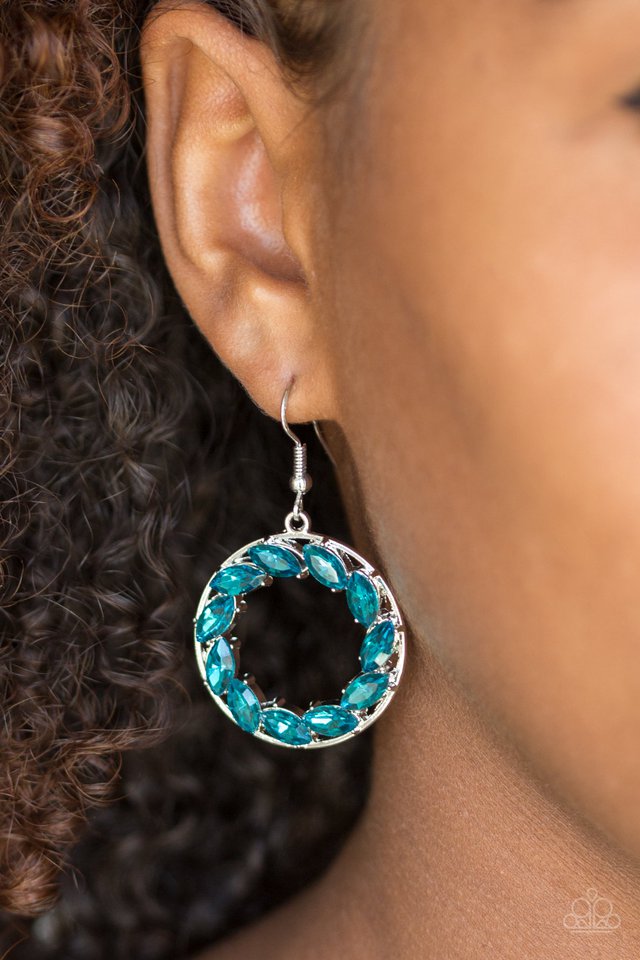 Paparazzi Global Glow Blue Earrings LisaAbercrombie