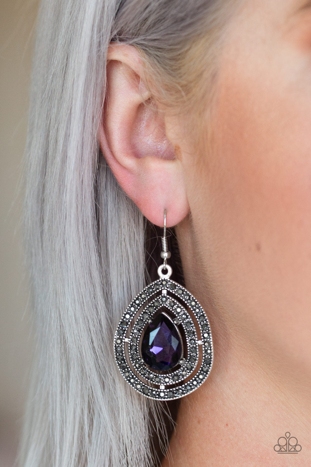 Paparazzi Royal Squad Purple Earrings LisaAbercrombie