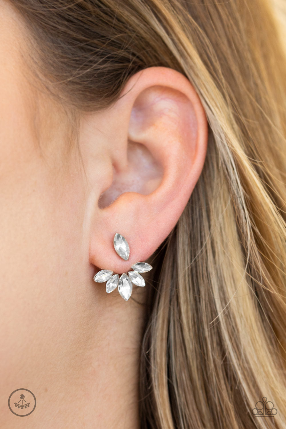 Paparazzi ♥ Radical Refinement - White ♥  Post Earrings