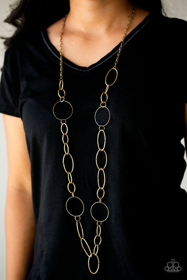 Paparazzi Perfect MISMATCH Brass Necklace