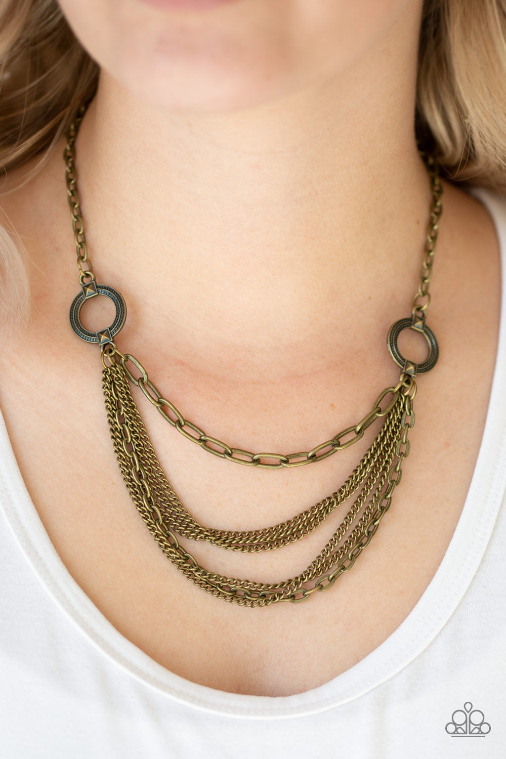 Paparazzi ♥ CHAINS of Command - Brass ♥ Necklace – LisaAbercrombie