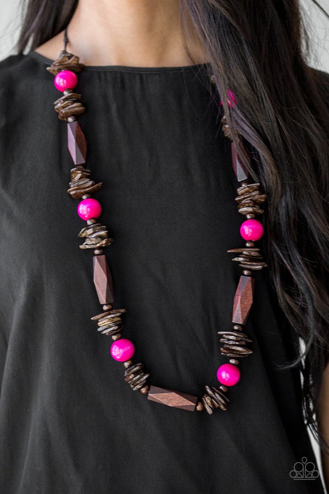 Paparazzi Cozumel Coast Pink Necklace LisaAbercrombie