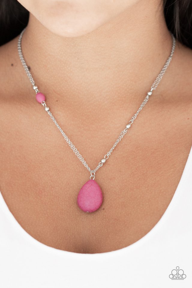 Paparazzi Peaceful Prairies Pink Necklace LisaAbercrombie