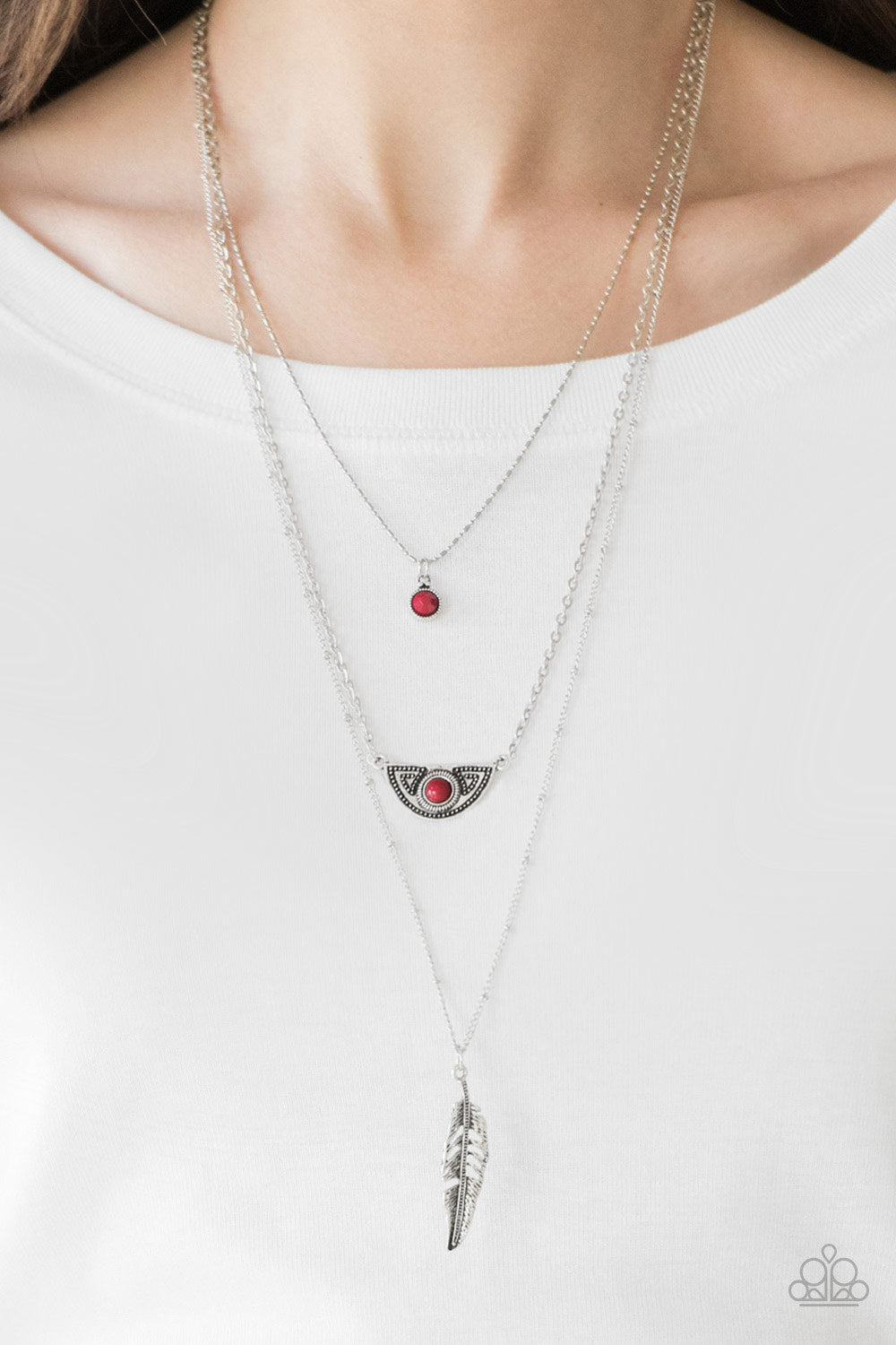 Paparazzi Sahara Sparrow Red Necklace LisaAbercrombie