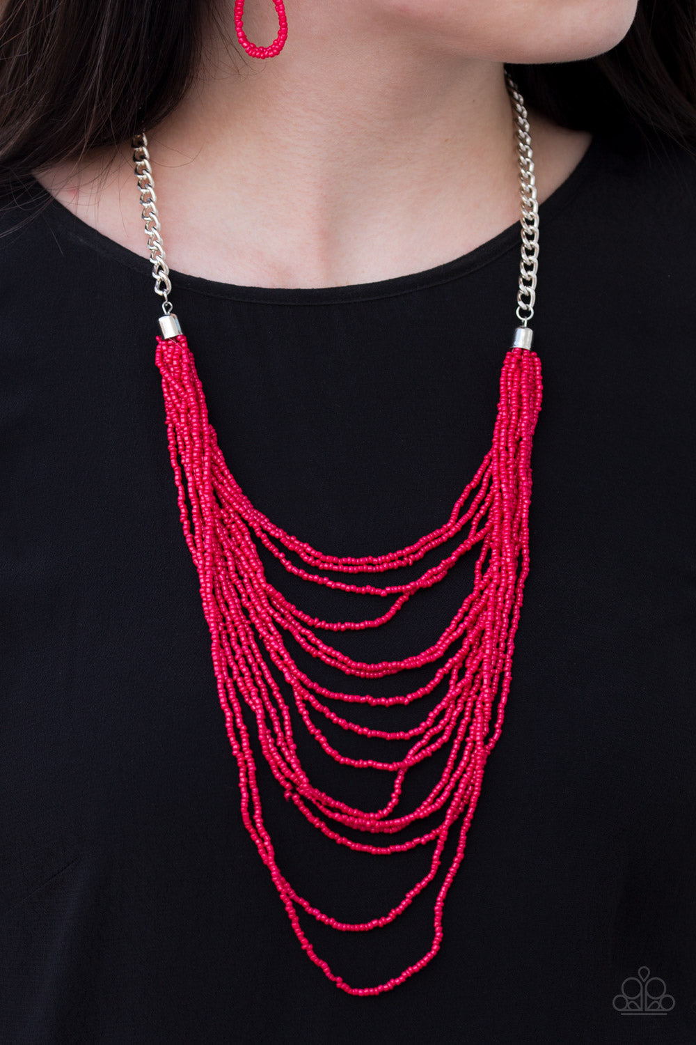 Paparazzi ♥ Bora Bombora - Red ♥  Necklace