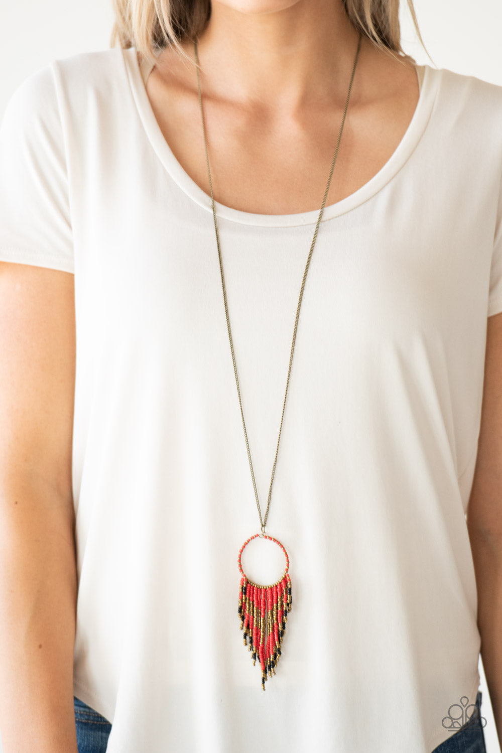 Paparazzi Badlands Beauty Red Necklace LisaAbercrombie