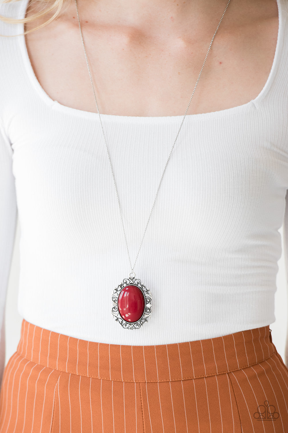 Paparazzi ♥ Vintage Vanity - Red ♥  Necklace