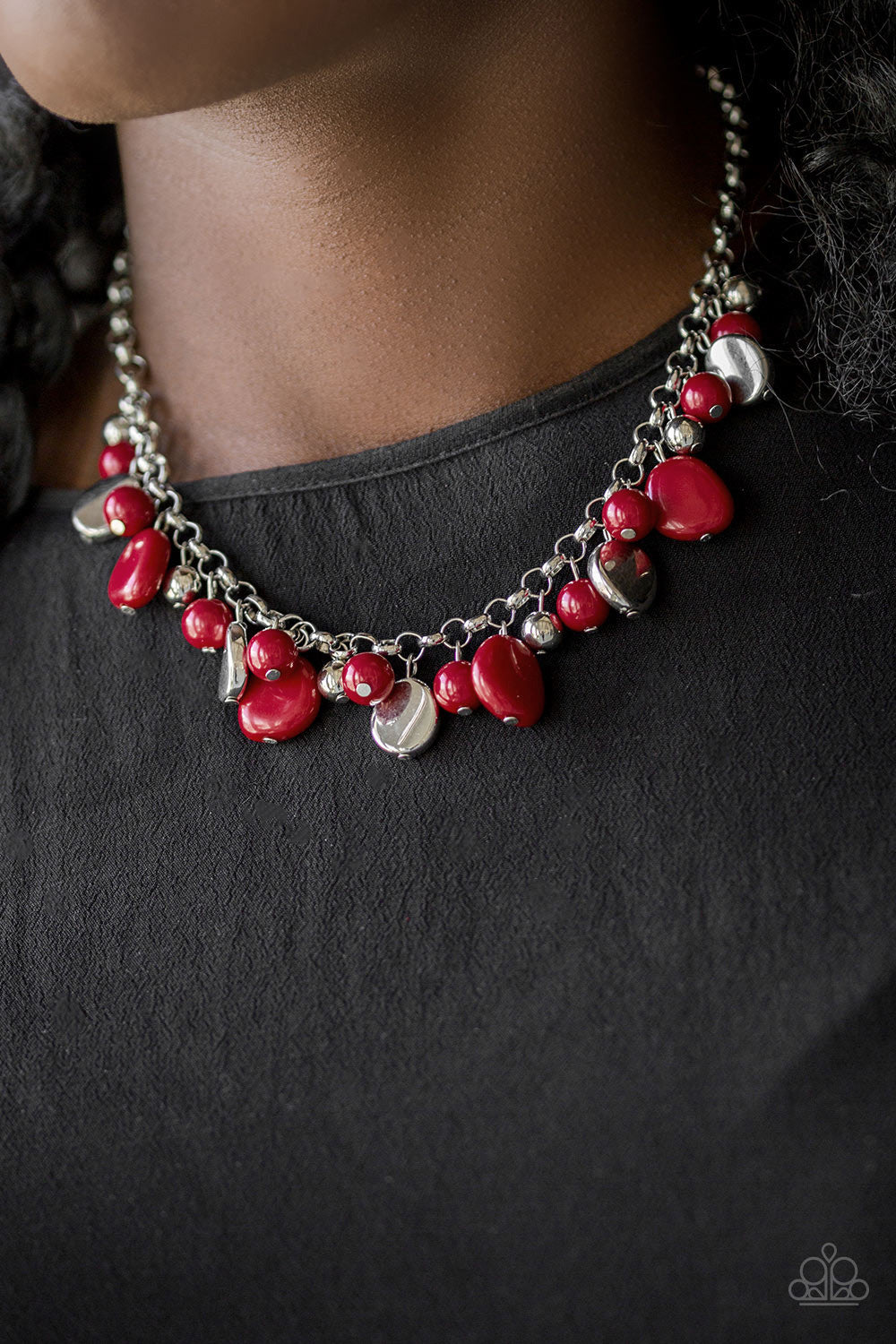 Paparazzi ♥ Flirtatiously Florida - Red ♥  Necklace