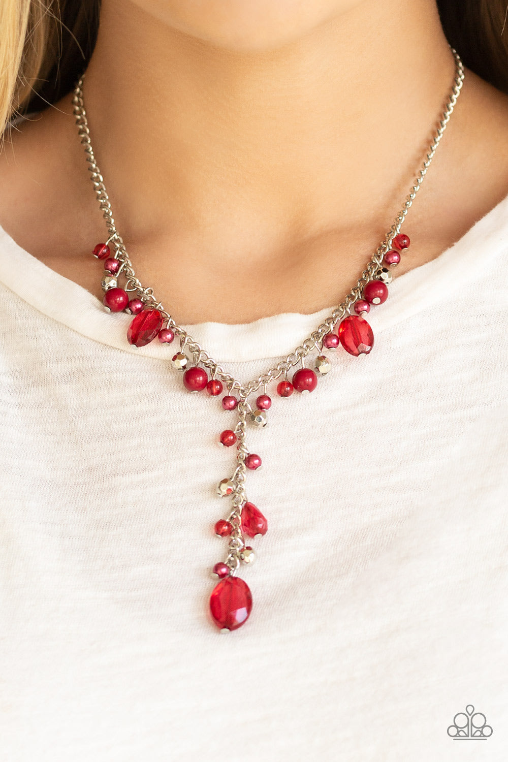 Paparazzi red on sale stone necklace