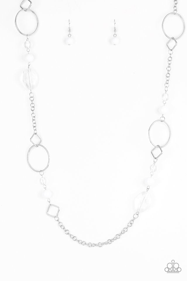 Goddess Getaway - Paparazzi - White Beaded Silver Layered Necklace – Ashley  C Jewelry